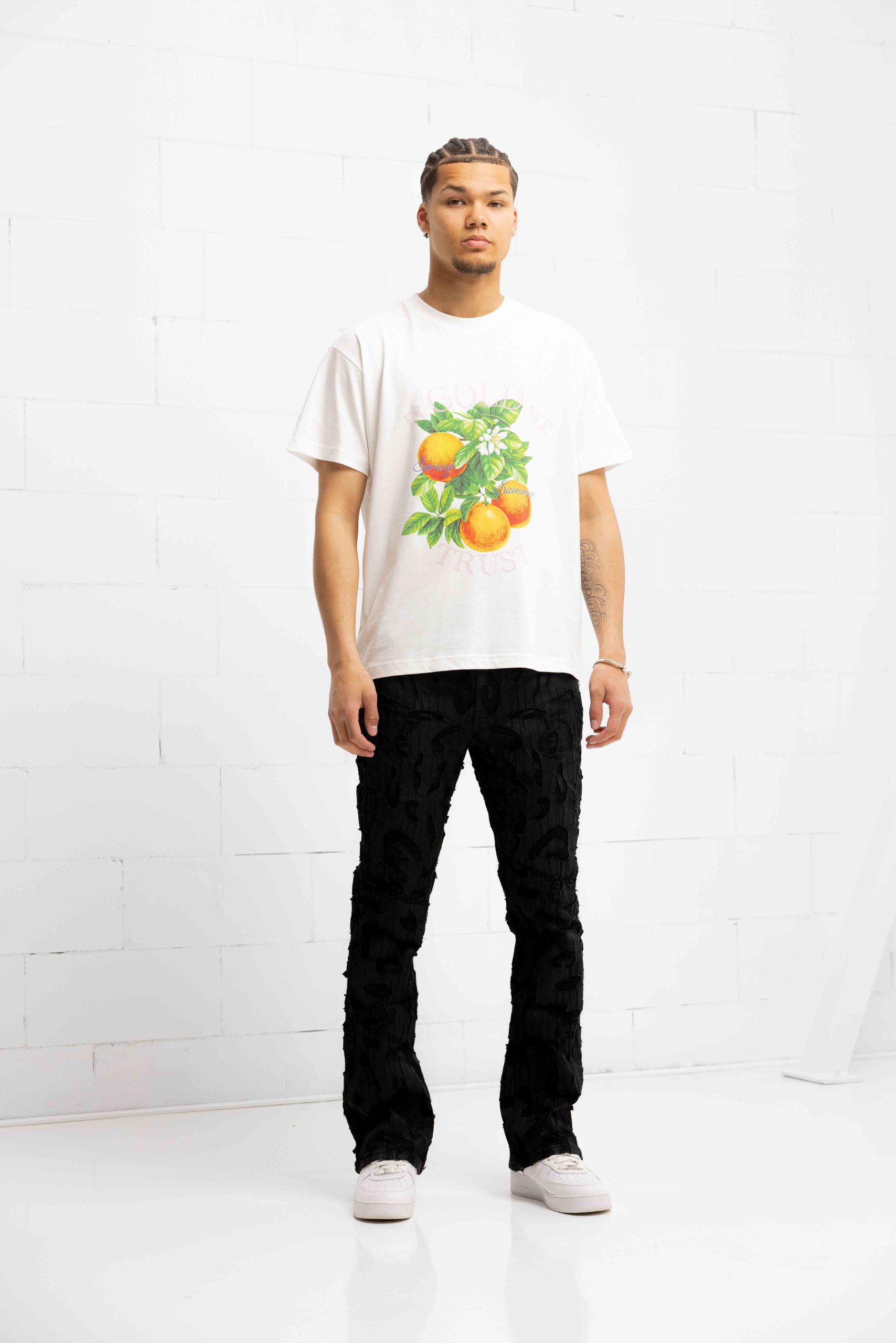 In Gold We Trust The Orange T-Shirt Heren Wit