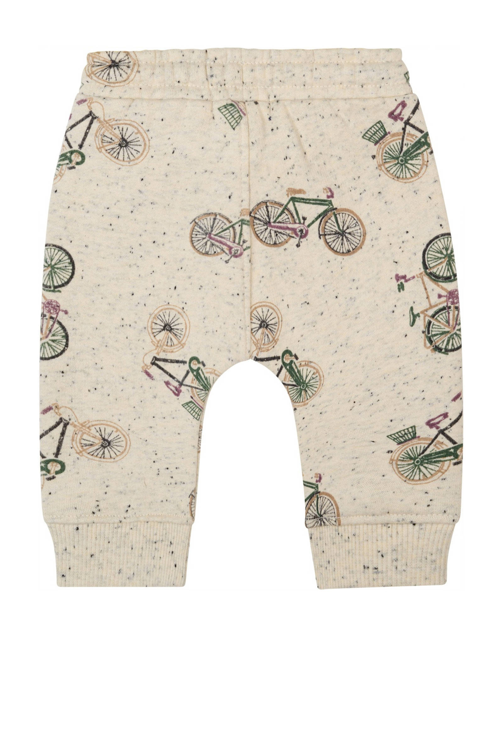 Noppies baby broek met all over print beige