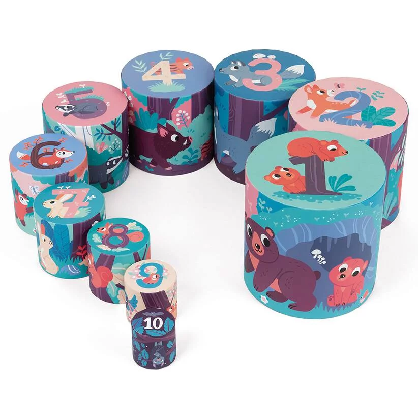 PYRAMIDE RONDE LES ANIMAUX DE LA FORÊT - EN CARTON
