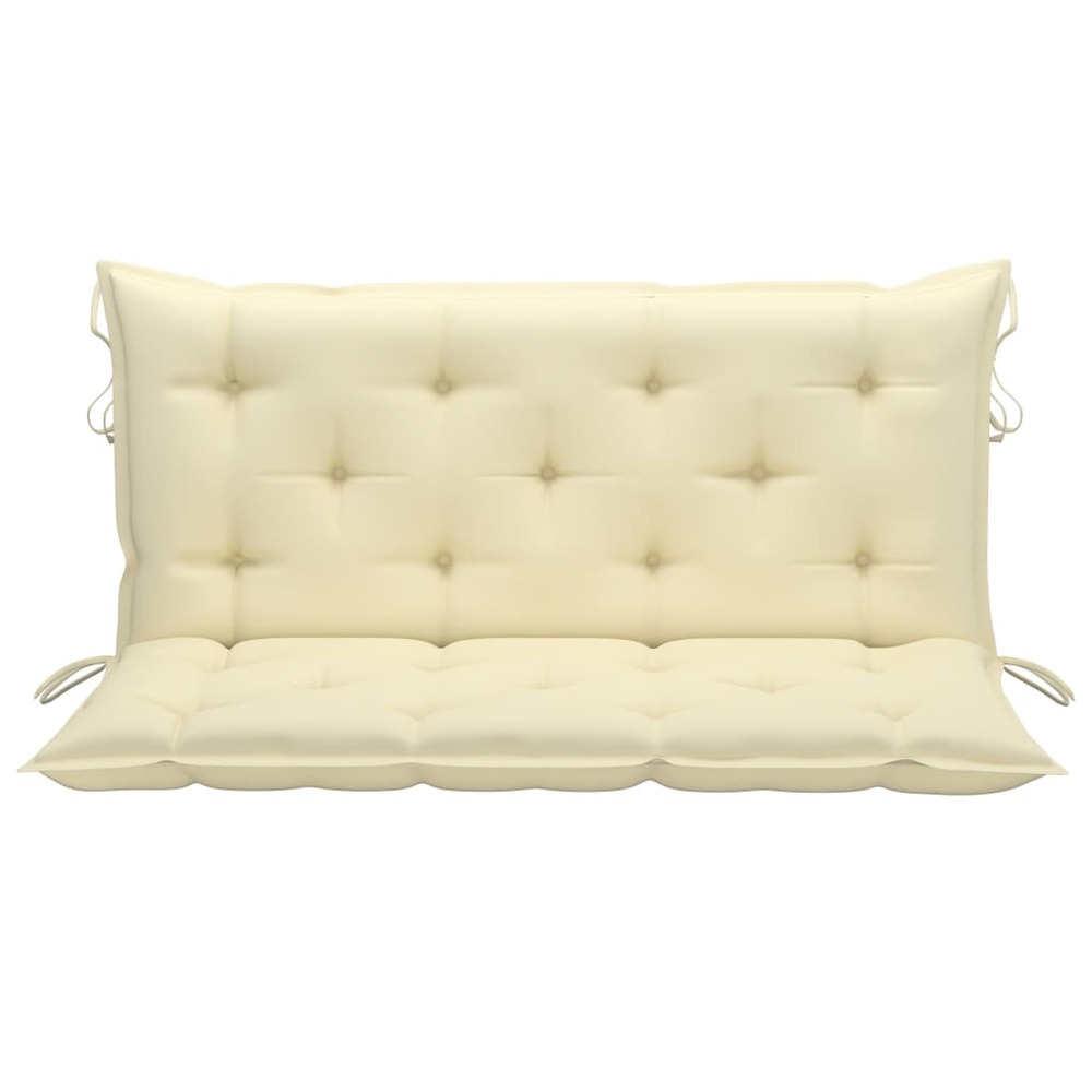 Coussins de banc de jardin 2 pcs blanc crème tissu oxford