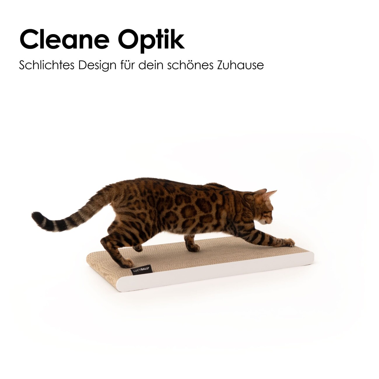 LucyBalu SCRATCHPAPER Katzen Kratzpappe weiß
