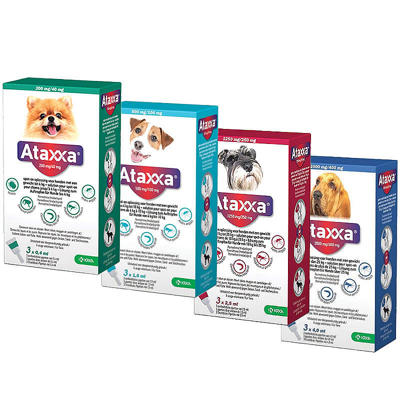 Ataxxa Spot-On 3 pipetten | 10 tot 25 kg - 250/1250 | 10768.2