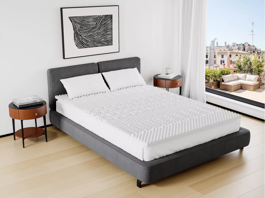 Surmatelas 140 x 190 cm mémoire de forme 7 zones ép.5cm - ARTISSA de YSMÉE