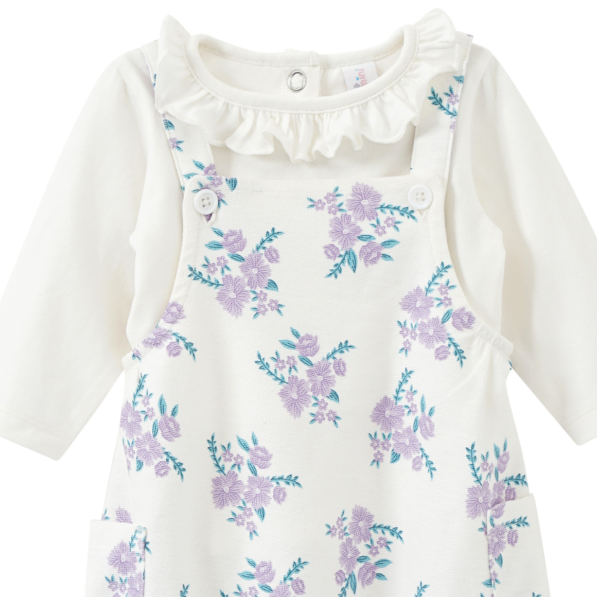 Topomini Newborn Strampler und Langarmshirt im Set weiss