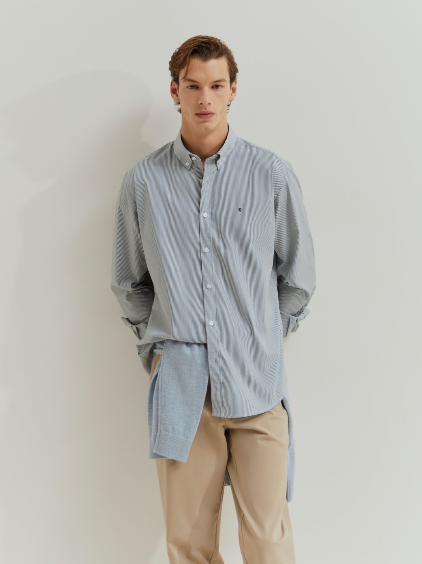 Camisa regular fit de algodão
