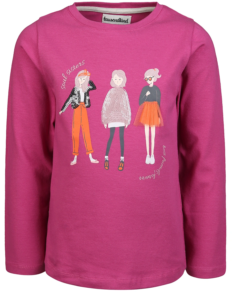Langarmshirt FREUNDINNEN in beere