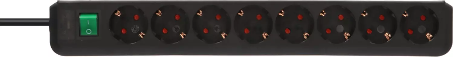 Brennenstuhl 1159300018 8 Voudige stekkerdoos met schakelaar - 3m x 41cm