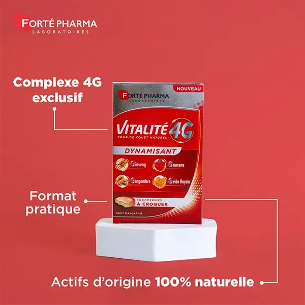 Forté Pharma Vitality 4G Energy Boost 30 Comprimidos Mastigáveis