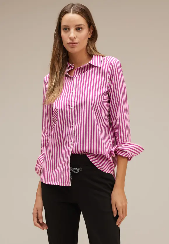Streifen Hemdbluse - bright cozy pink