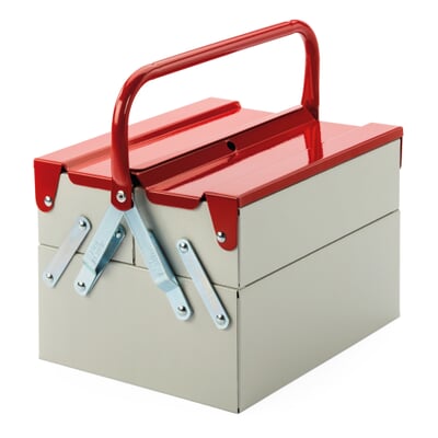 Utensilienbehälter Plus, Lichtgrau RAL 7035 / Feuerrot RAL 3000