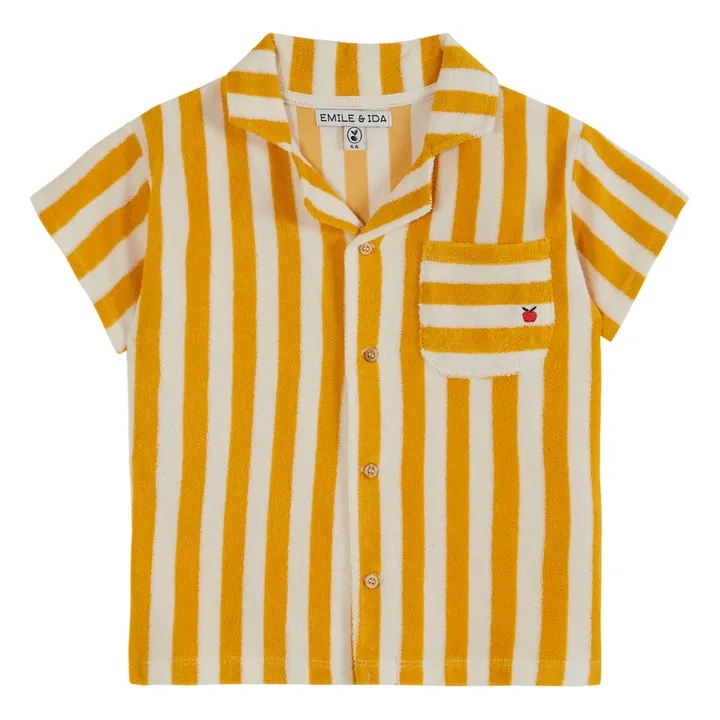 Emile et Ida Chemise Eponge Rayée | Jaune