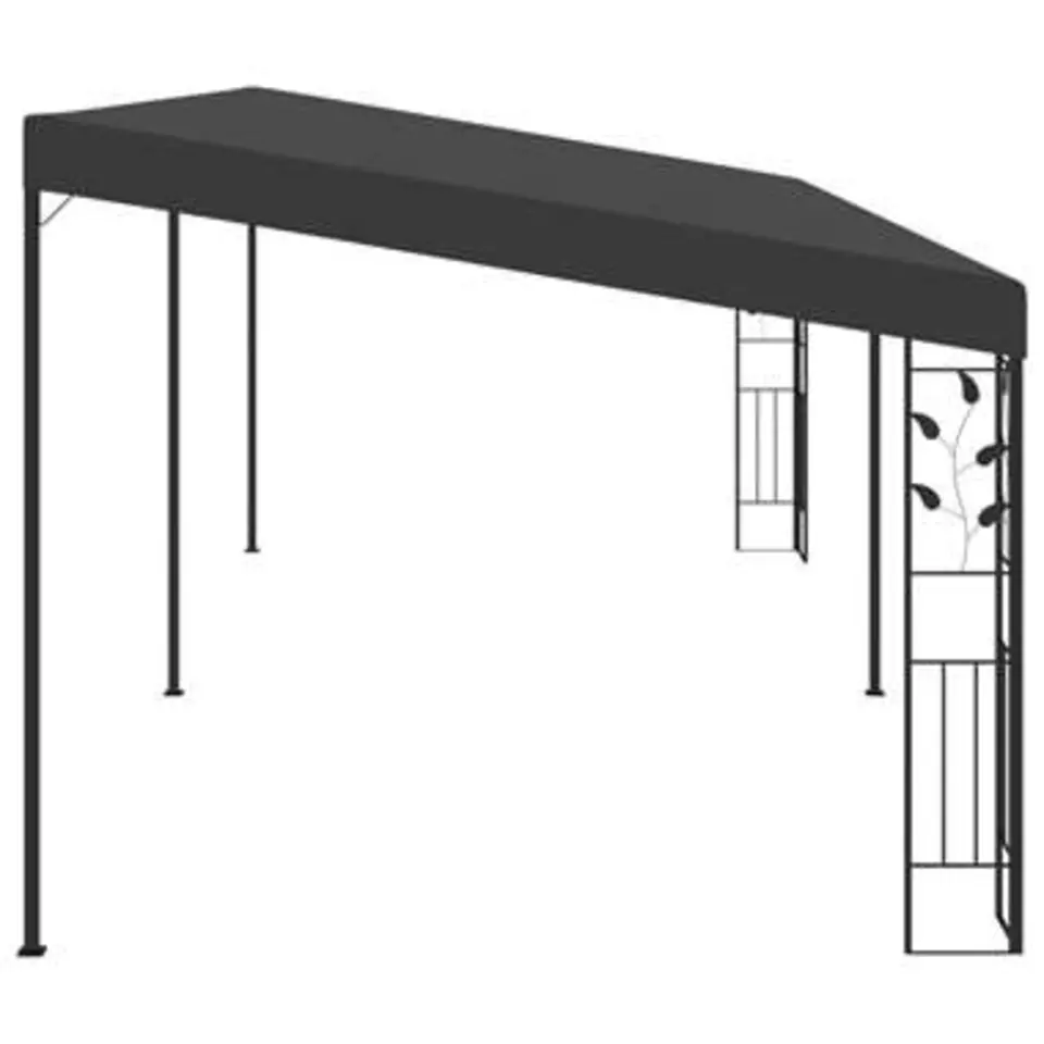vidaXL - Tuinhuisje - Antraciet - Stof - 6 x 3 x 2.5 m