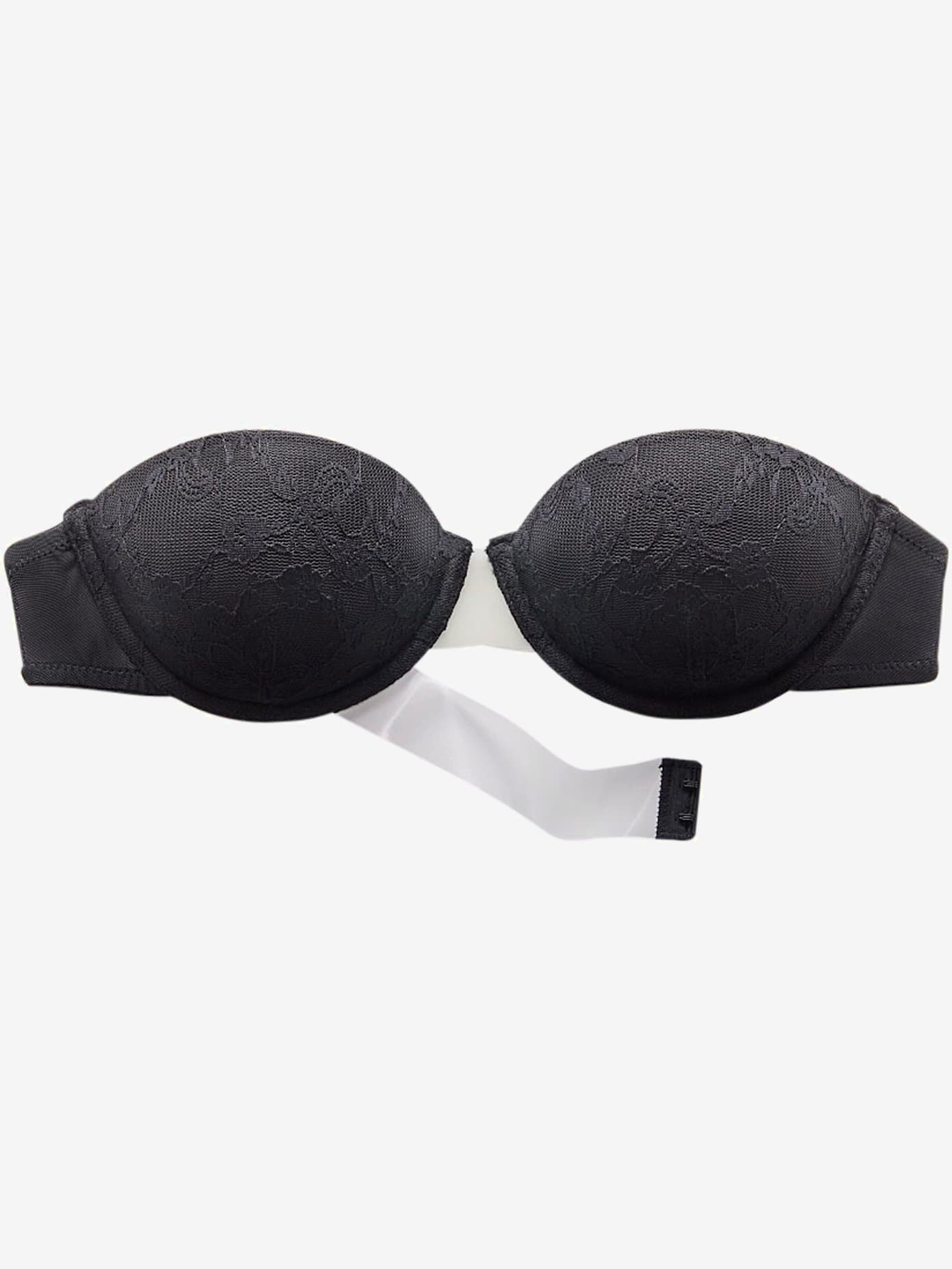 Soutien-gorge à coques et armatures et dos transparent, bretelles amovibles transparentes