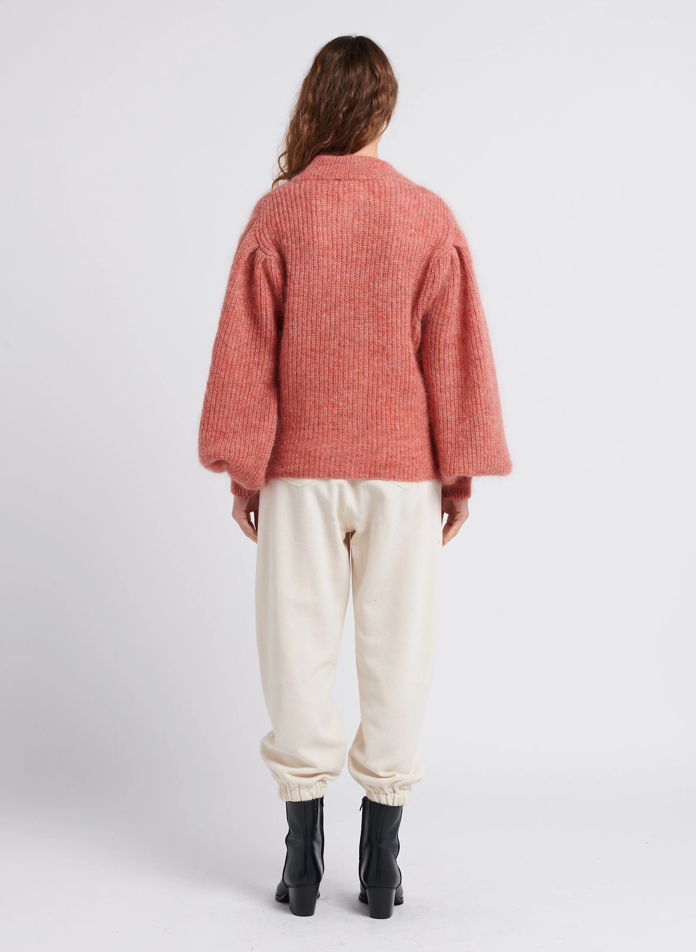 XENIA - Jogging taille haute en coton mélangé | Blanc