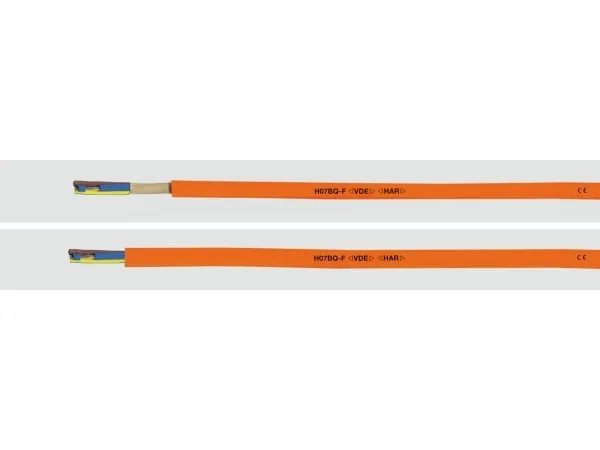 HELUKABEL H05BQ-F / H07BQ-F, Lavspændingskabel, Orange, Polyurethan (PUR), Cooper, 0.75 mm², 22 kg/km