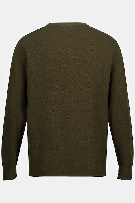 Strickhenley, Pullover, Langarm, Strukturstrick, Rundhals, bis 8 XL