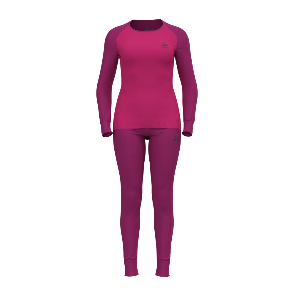 Odlo ACTIVE WARM ECO - Sous-couche + collant Femme festival fuchsia - beetroot purple