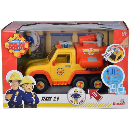Simba Feuerwehrmann Sam Feuerwehrauto Venus 2.0 mit Figur und Funktionen
