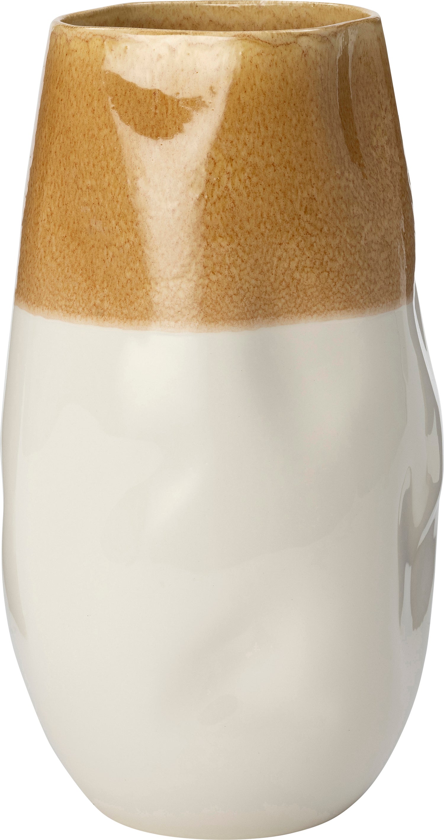 Intratuin vaas Ynge bruin / wit D 13 H 30 cm
