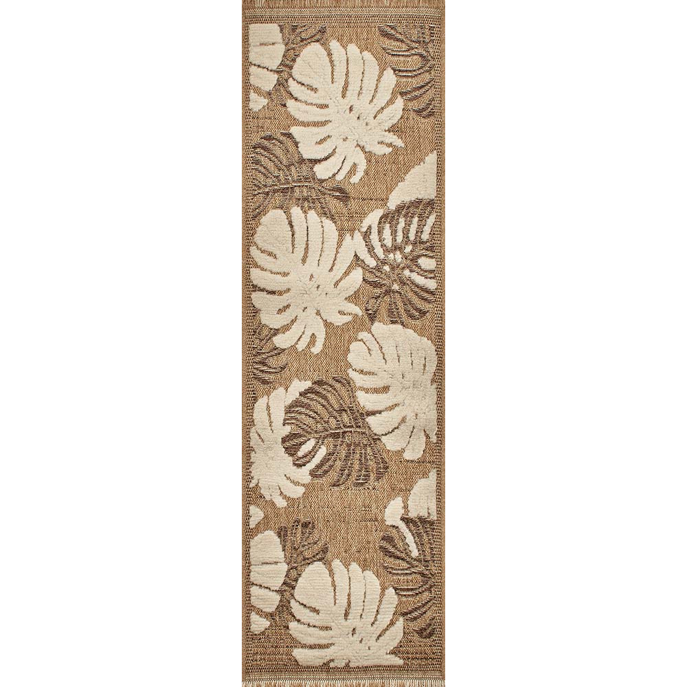 Tapis intérieur extérieur aspect jute marron tulum 9062 90 x 67 cm