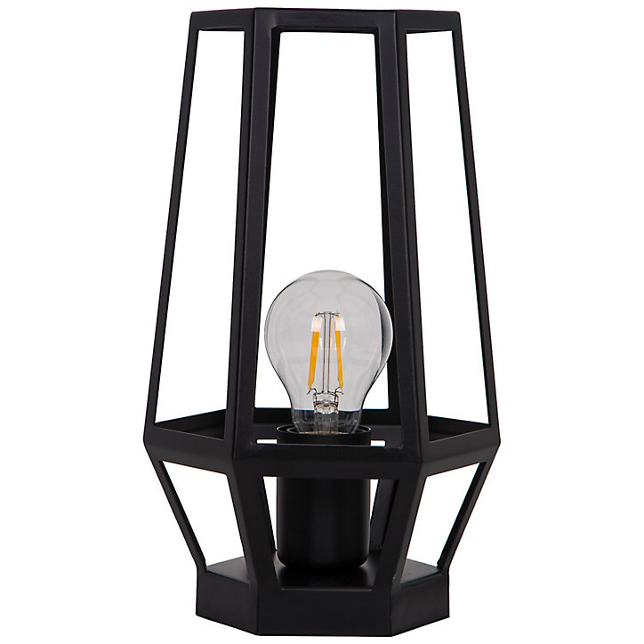 Lampe de table incandescent Nantan GoodHome E27 noir mat