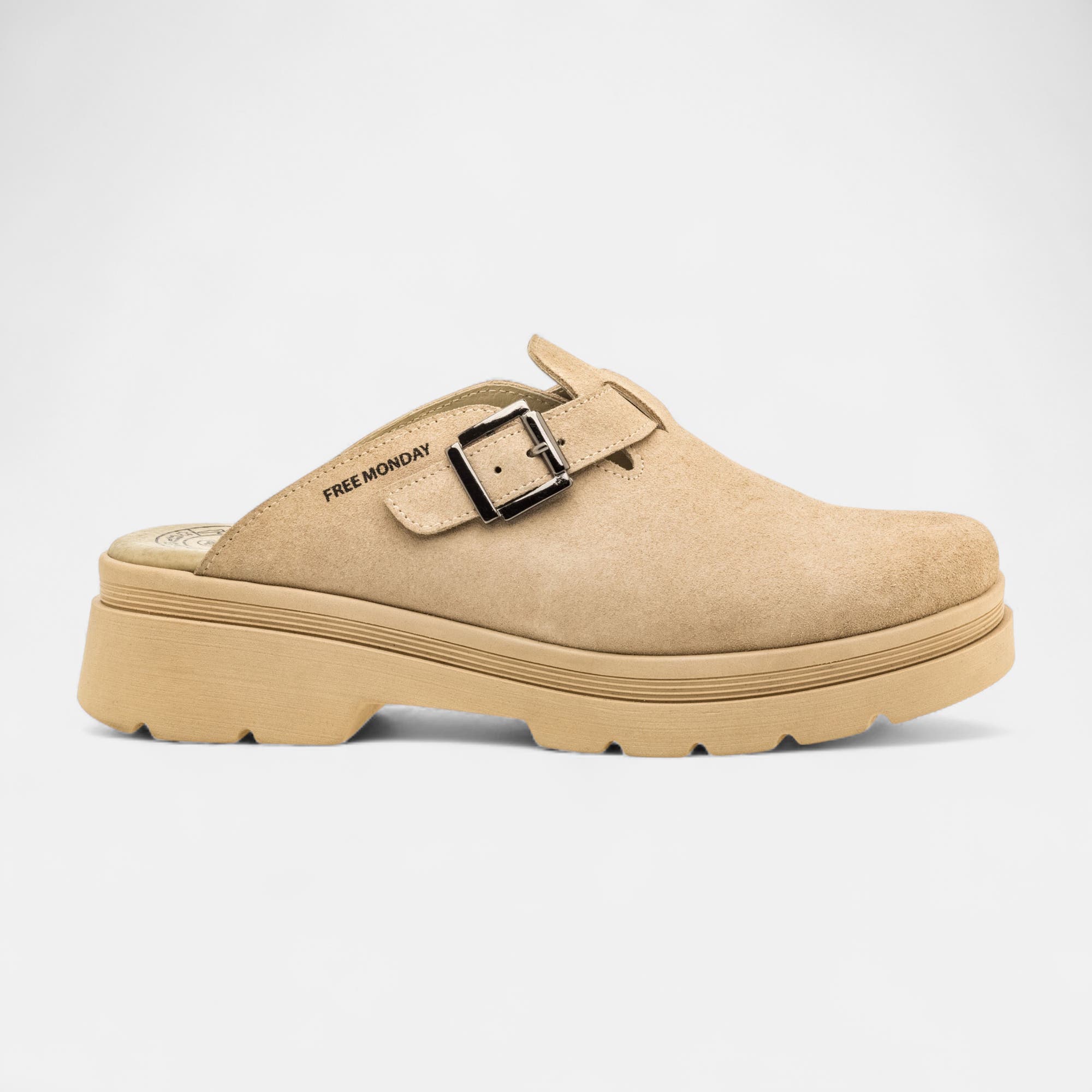 Mules Femme en cuir beige
