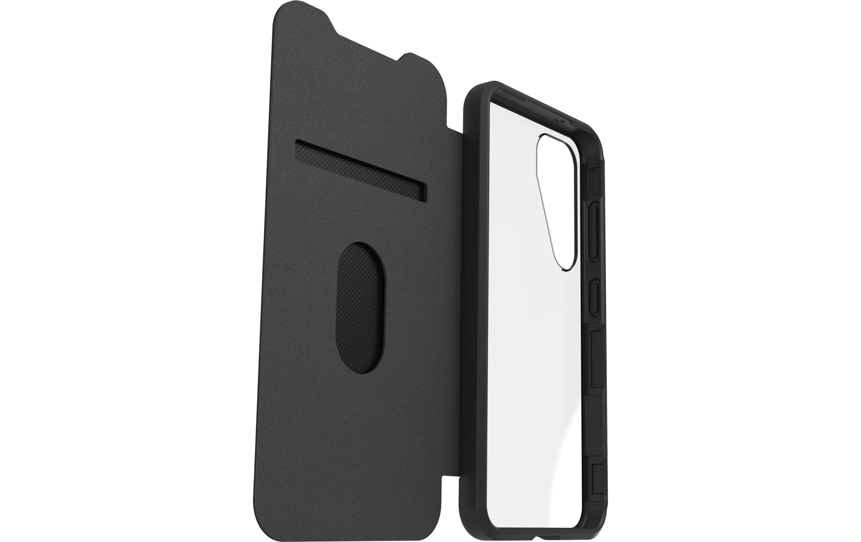 Back Cover React Folio Galaxy S25 Transparent SchwarzSchutzhülle für das Samsung Galaxy S25