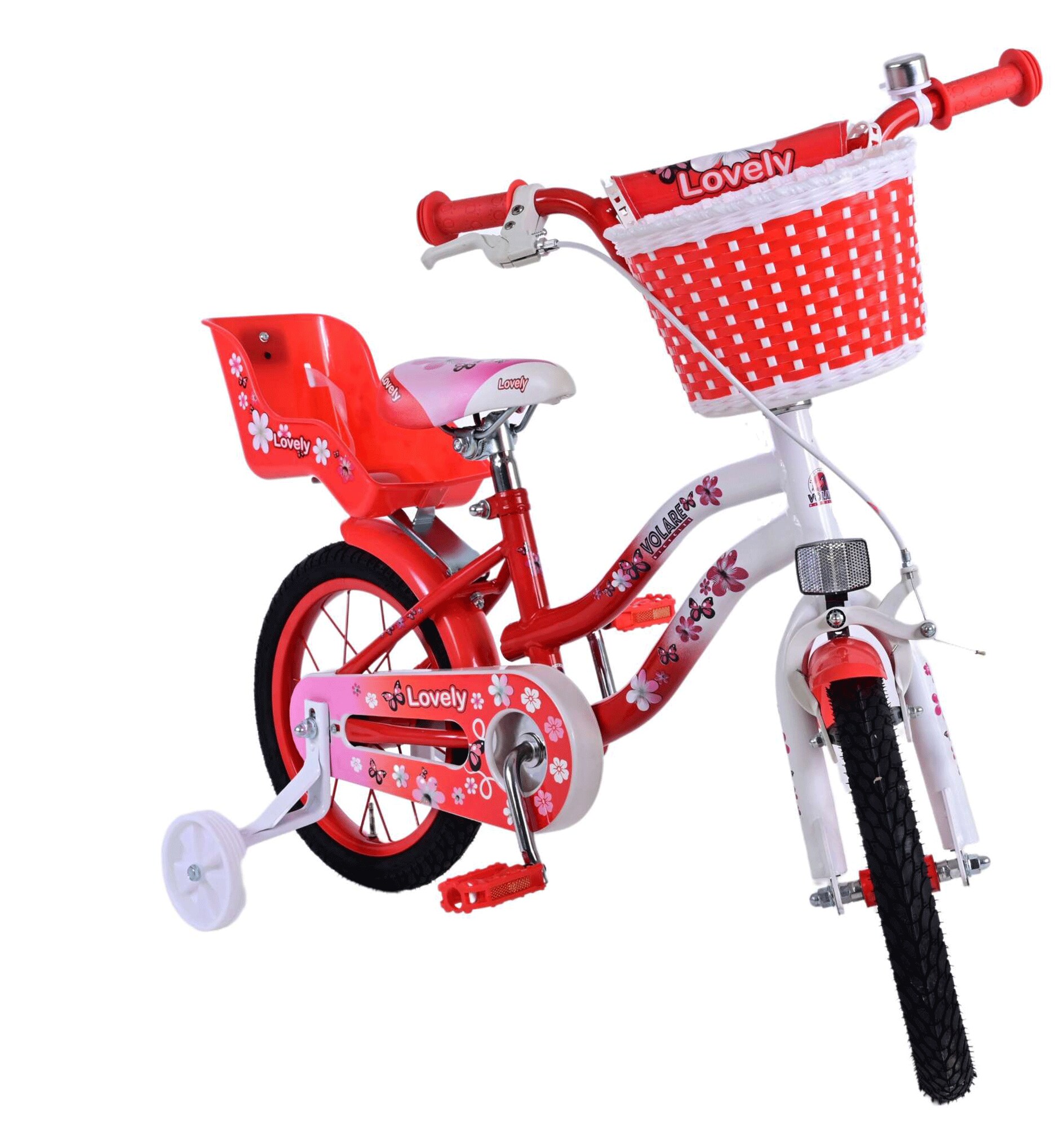 Volare Lovely Kinderfahrrad 14 Zoll Mädchen Jungen ab 3,5 Jahre Kinder Fahrrad 100-115 cm Größe