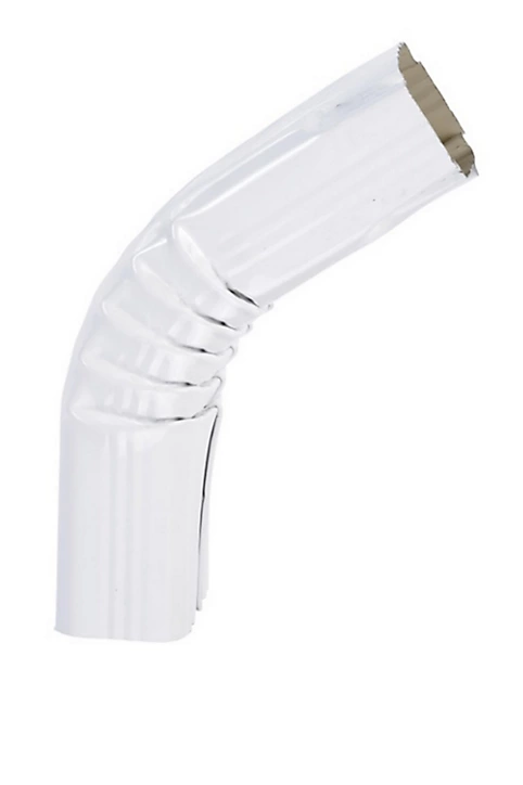 Coude frontal extérieur alu blanc L.8 cm