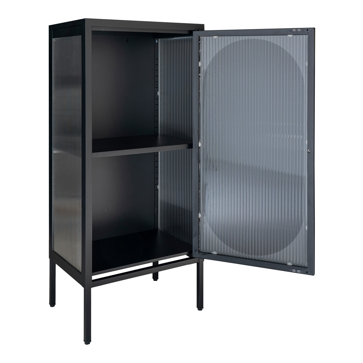 Abbey metalen vitrinekast zwart - 50 x 110 cm