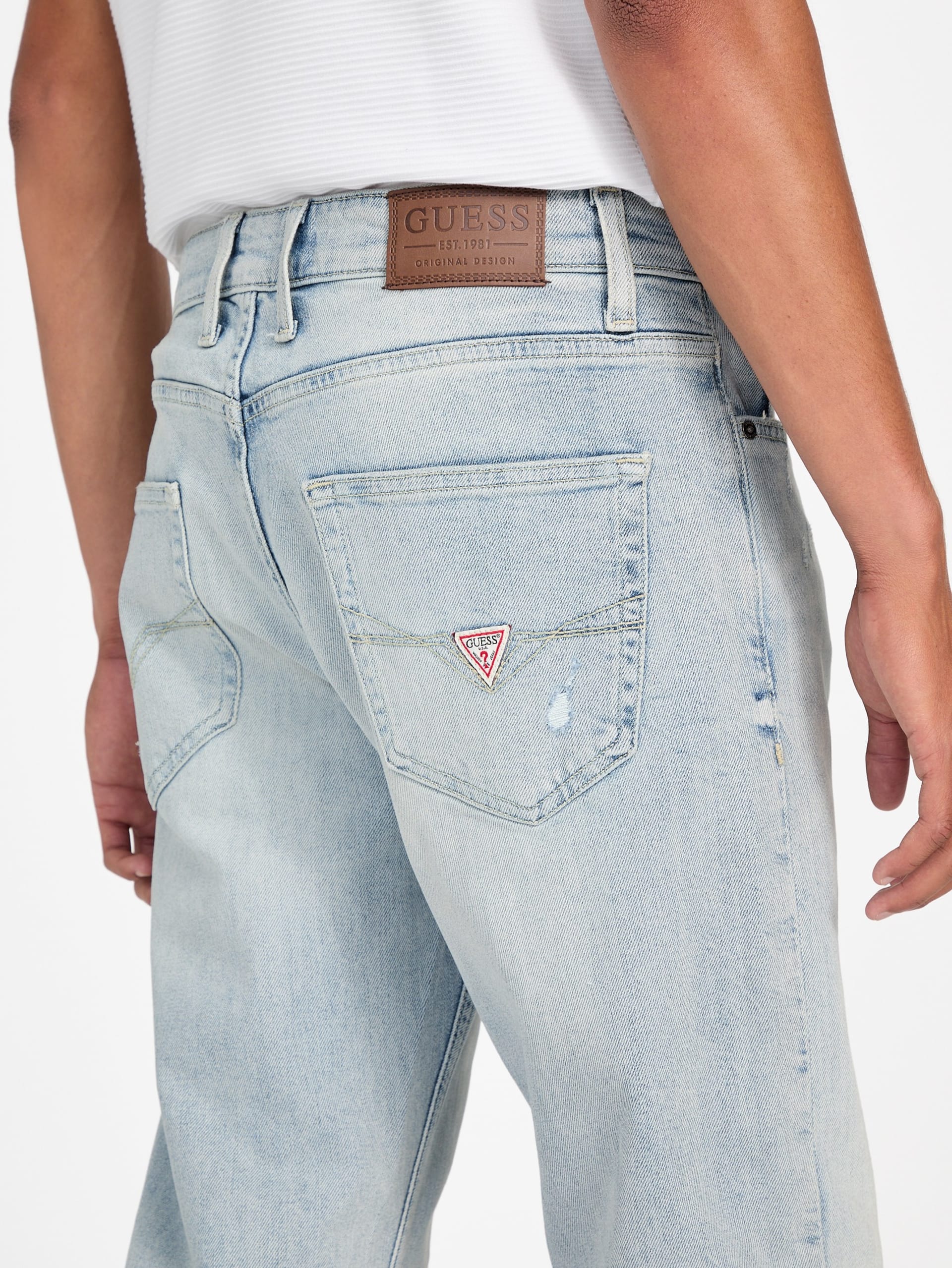 Calça jeans reta Eco Mason de corte regular