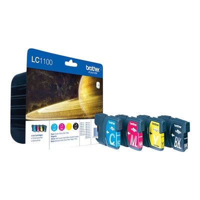 Brother LC1100 - Pack de 4 - noir, cyan, magenta, jaune - cartouche d'encre originale