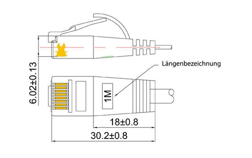 Slimpatchkabel RJ-45 - RJ-45, Cat 6, UTP, 25 m, BlauUnscreened/Unshielded Twisted-Pair-Kabel (UTP) mit Klinkenschutz