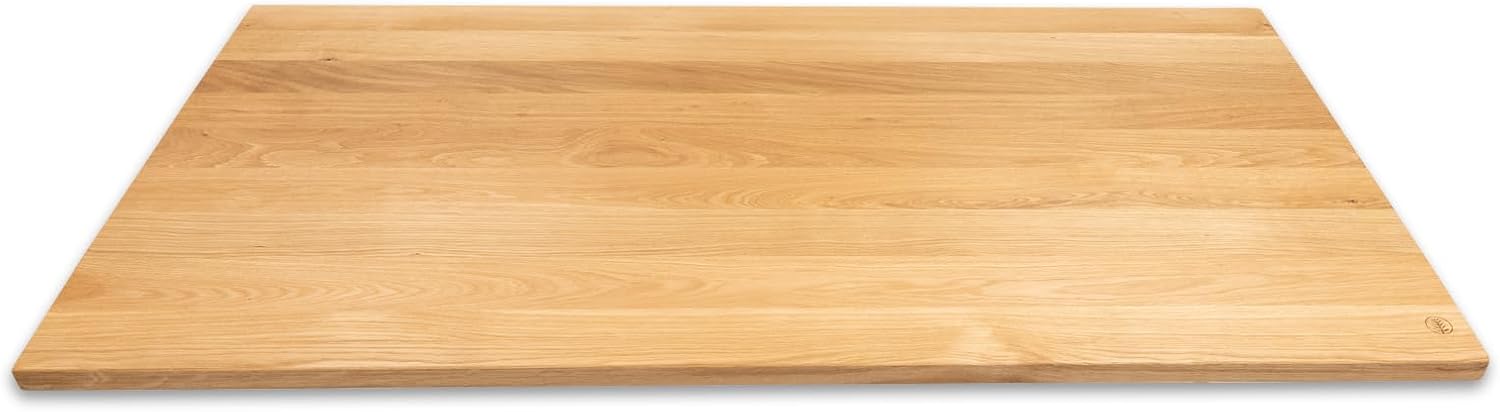 Tischplatte Schreibtischplatte Eiche Massivholz gerade Kanten (160 x 60 cm)