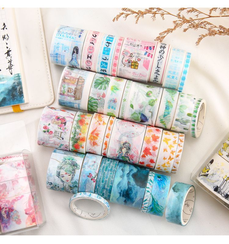 Jun's Journal - Set van 8: Afplaktape met print