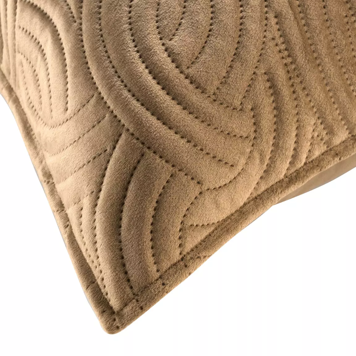Housse de coussin carrée velours (60 x 60 cm) Solange Taupe