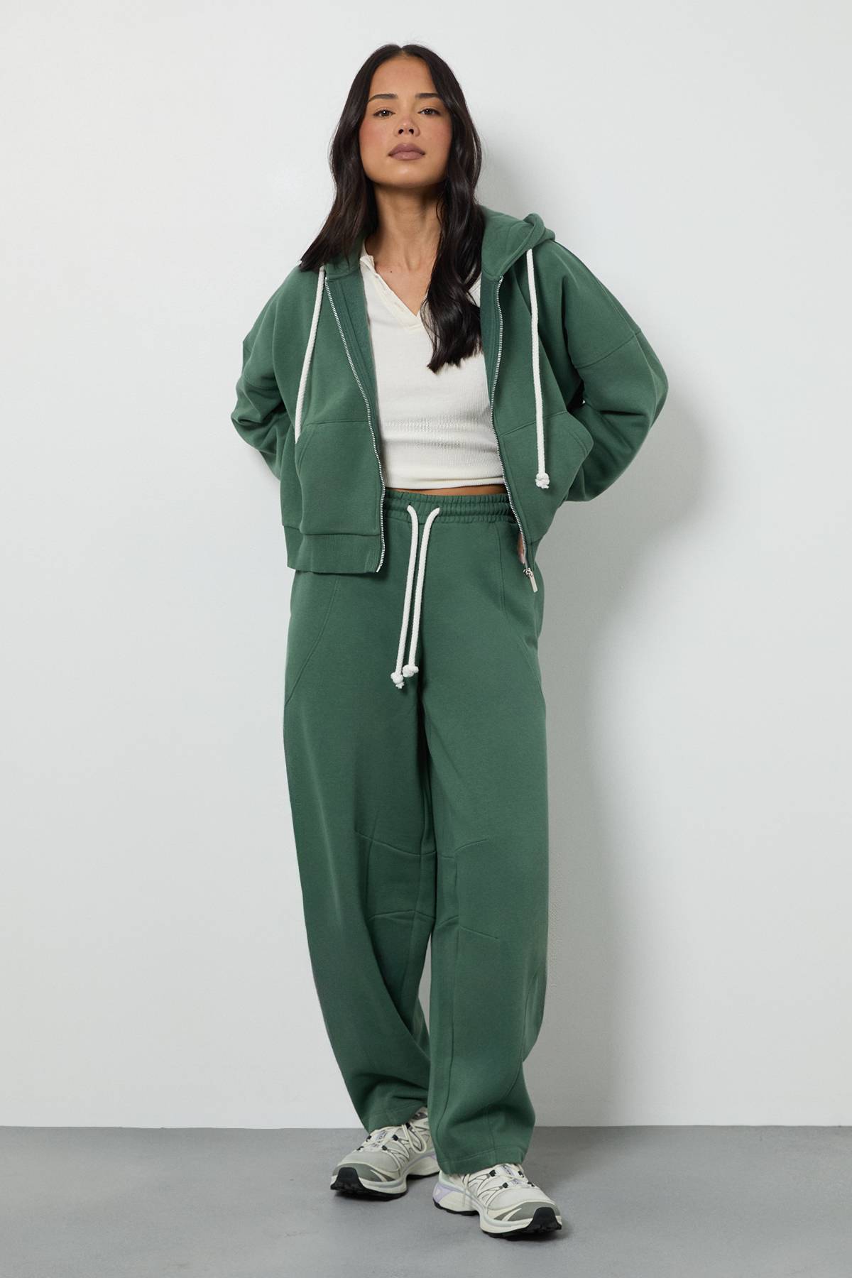 boohoo Survêtement à Casynthétiqueche Oversize avec Cordon Contrastant