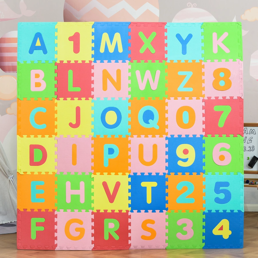 HOMCOM Puzzlematte Mehrfarbig