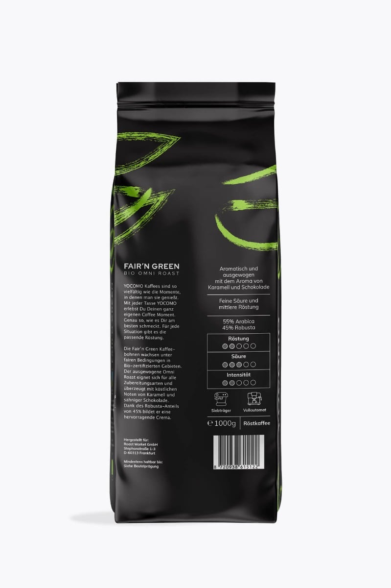 YOCOMO Fair 'n Green Bio Omni Roast Vorteilspaket 6kg