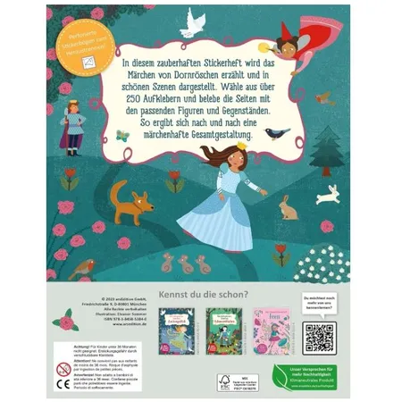 ars Edition Mein Lieblingsmärchen-Stickerbuch – Dornröschen