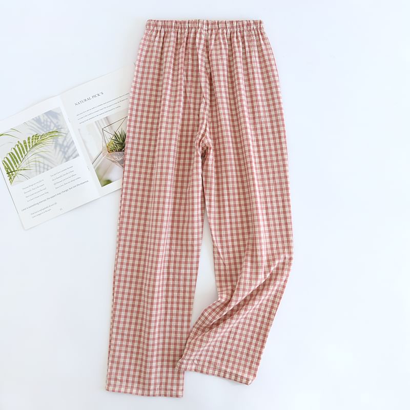 Dogini - Mid Rise Gingham Pyjamabroek (Verschillende designs)