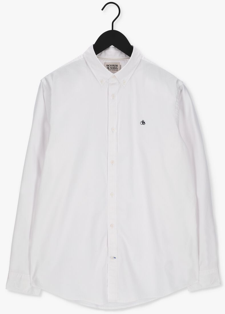 SCOTCH & SODA witte scotch & soda casual overhemd regular fit shirt