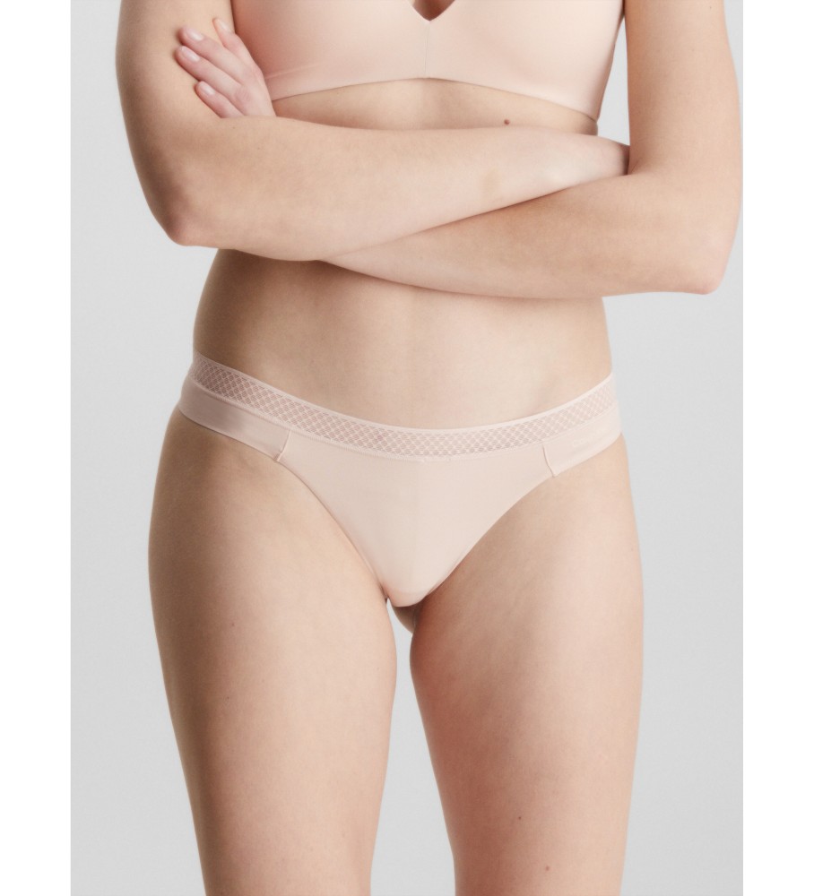 Calvin Klein Tanga Conforto Sedutor nude