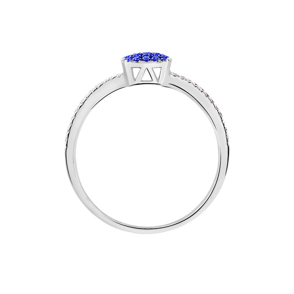 Bague Aude Or Blanc Saphir Et Diamant