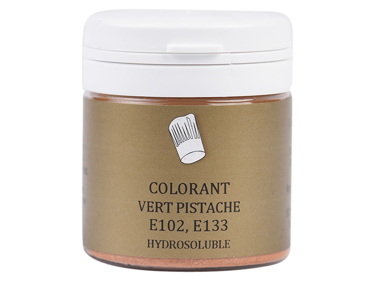 Colorant alimentaire en poudre vert pistache - hydrosoluble - 25 g - Selectarôme