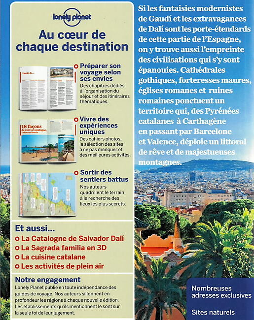 LONELY PLANET - CATALOGNE LONELY PLANET EN FRANCAIS