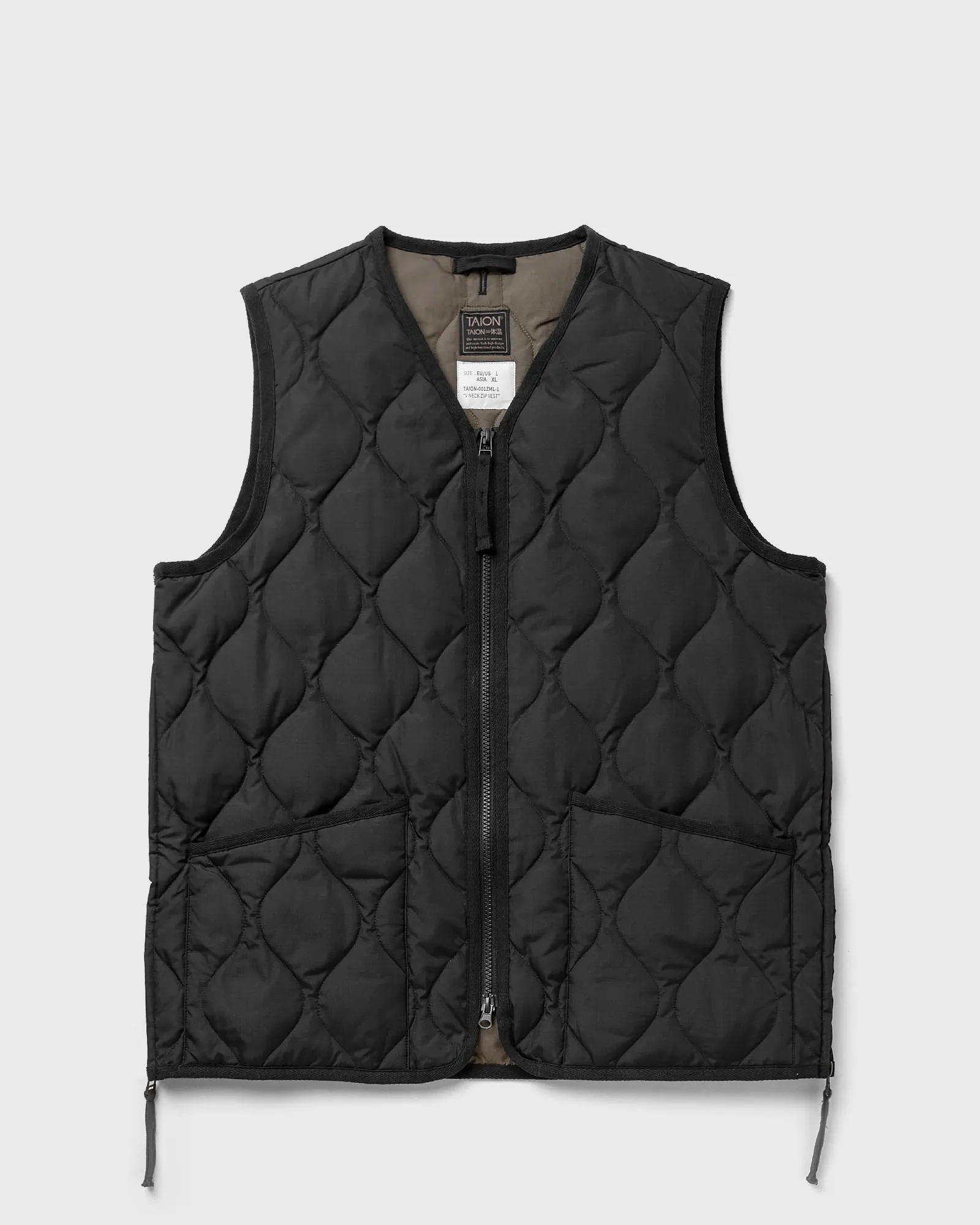 Taion MILITARY ZIP V-NECK VEST