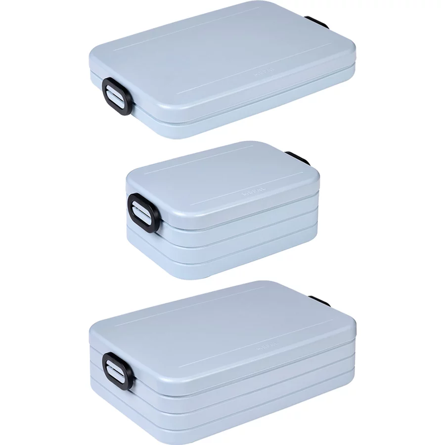 Mepal Lunchboxen Large Midi Flat Take a Break 3er Set hellblau
