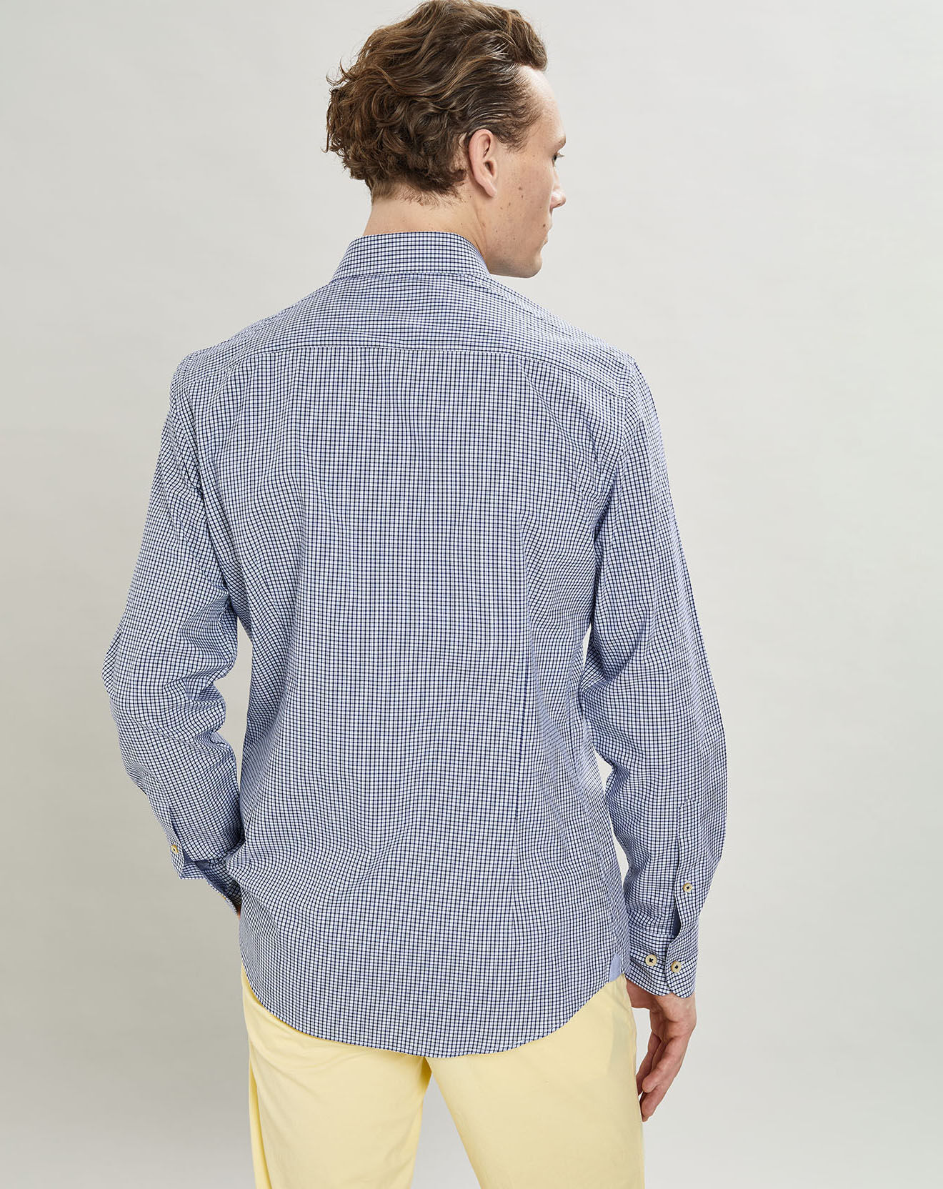 Hackett London Chemise Slim Fit  carreaux bleue