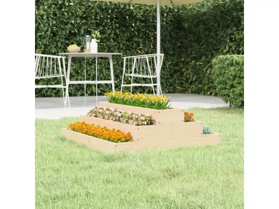 Jardinière 80x80x27 cm Bois massif de pin
